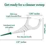 GuruNanda 2 in 1 Dental Floss Picks - Non-Slip Grip Handle, Slide Easy, No Break or Shred Flosser - Complete Oral Care with Interdental Pick for Healthy Teeth & Gums - Mint...