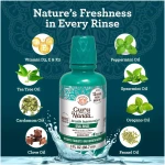 GuruNanda Fresh Breath Mouthwash, ADA-Accepted, Alcohol & Fluoride-Free, Sodium Chlorite, Essential Oils & Vitamins, 12-Hrs Fresh Breath, Wild Mint, 3 oz