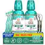 GuruNanda Fresh Breath Mouthwash, ADA-Accepted, Alcohol & Fluoride-Free, Sodium Chlorite, Essential Oils & Vitamins, 12-Hrs Fresh Breath, Wild Mint, 3 oz