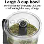 Hamilton Beach Electric Vegetable Chopper & Mini Food Processor, 3-Cup, 350 Watts, for Dicing, Mincing, and Puree, Black (72850)