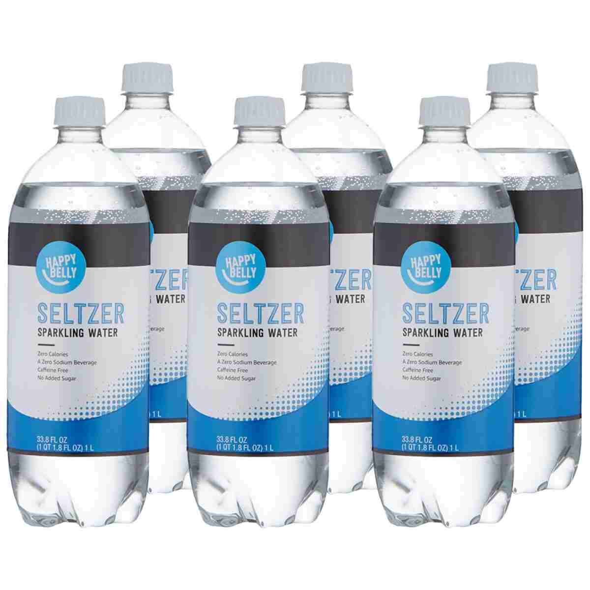 Happy Belly Seltzer Sparkling Water, 33.8 fl oz (Pack of 2)