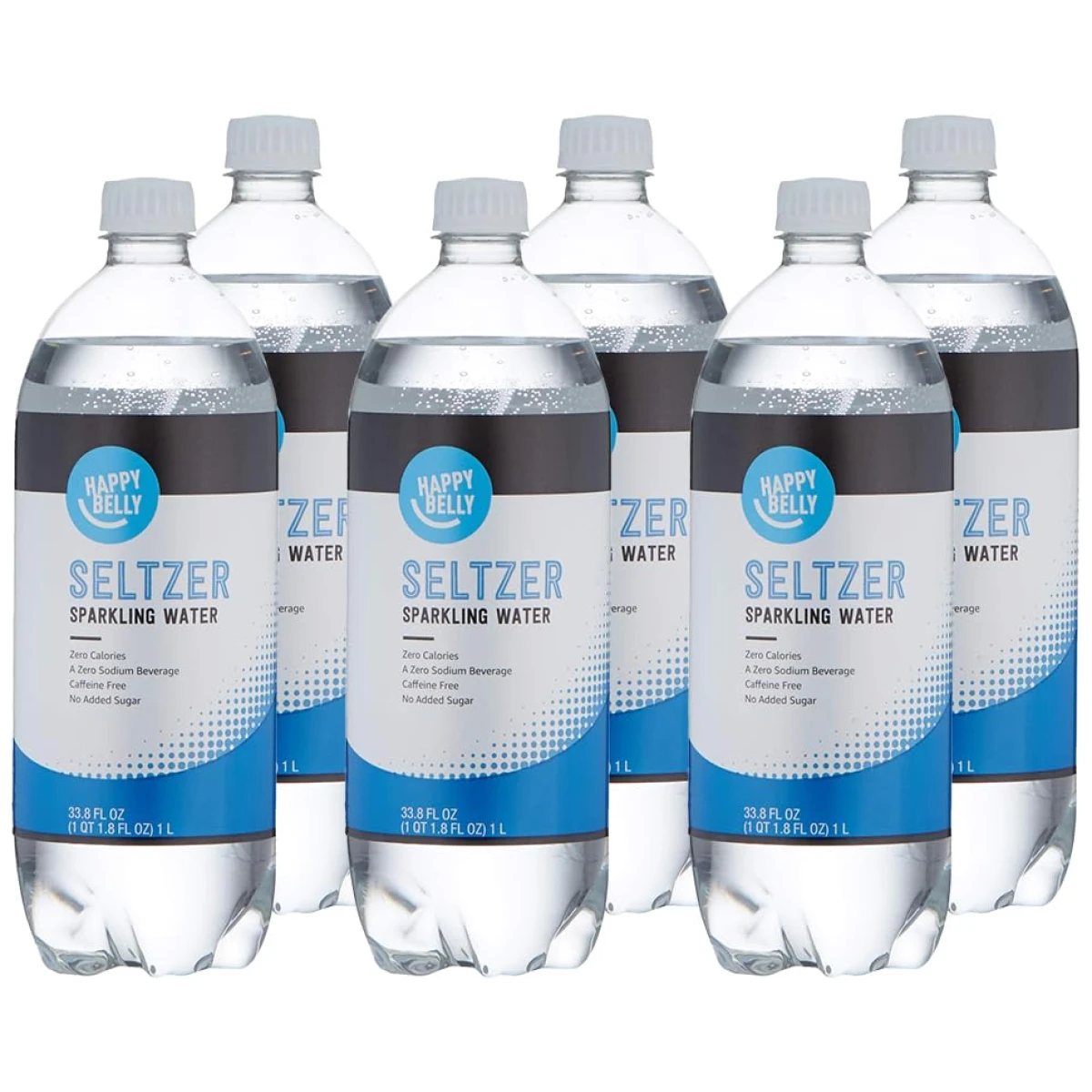 Happy Belly Seltzer Sparkling Water, 33.8 fl oz (Pack of 2)