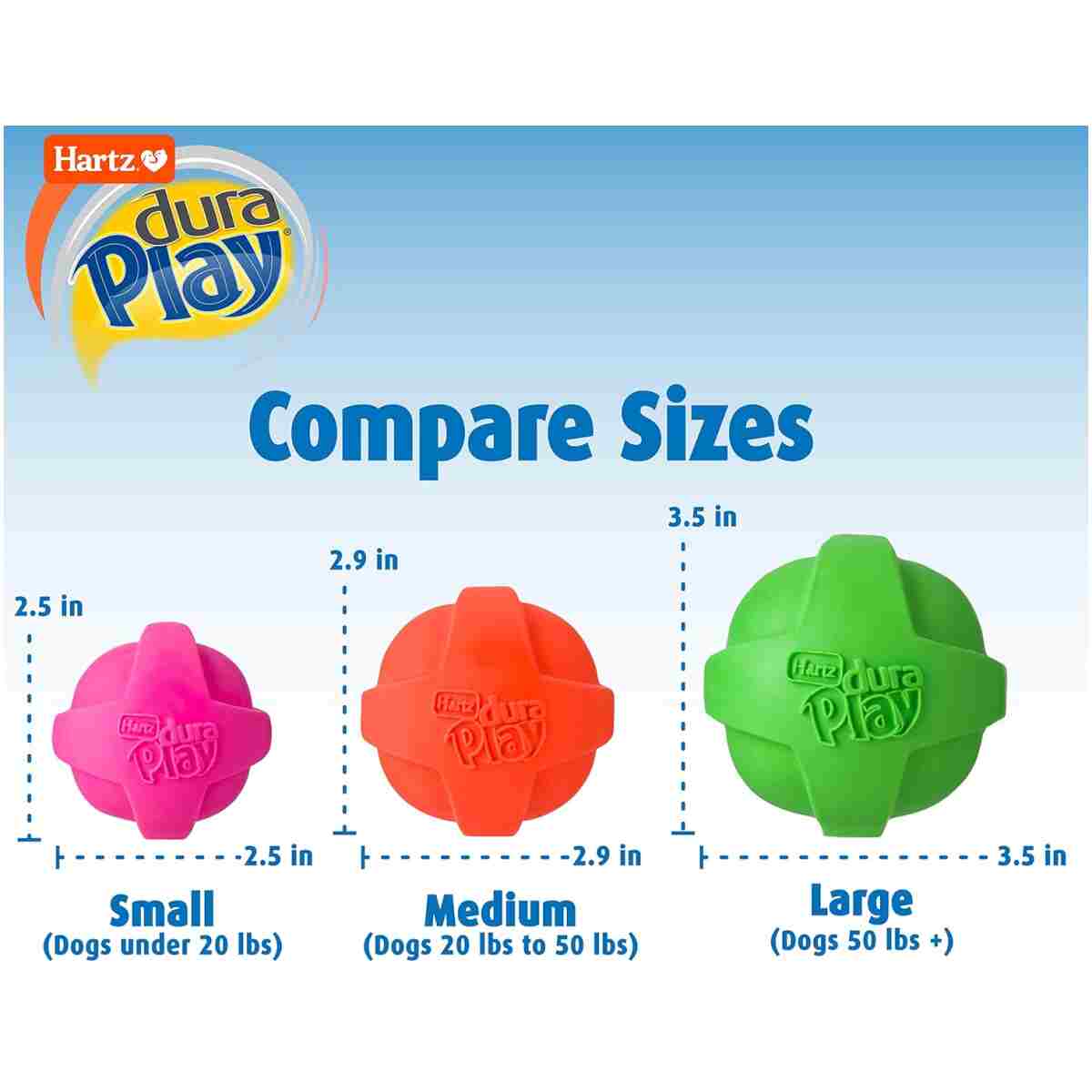Hartz DuraPlay Bacon Scented Dog Toys, Small (Assorted Color)
