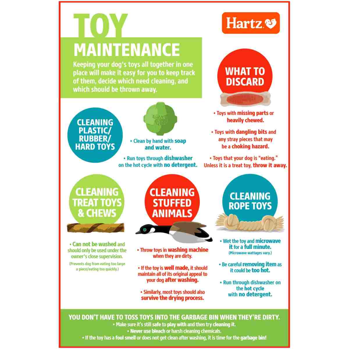 Hartz DuraPlay Bacon Scented Dog Toys, Small (Assorted Color)