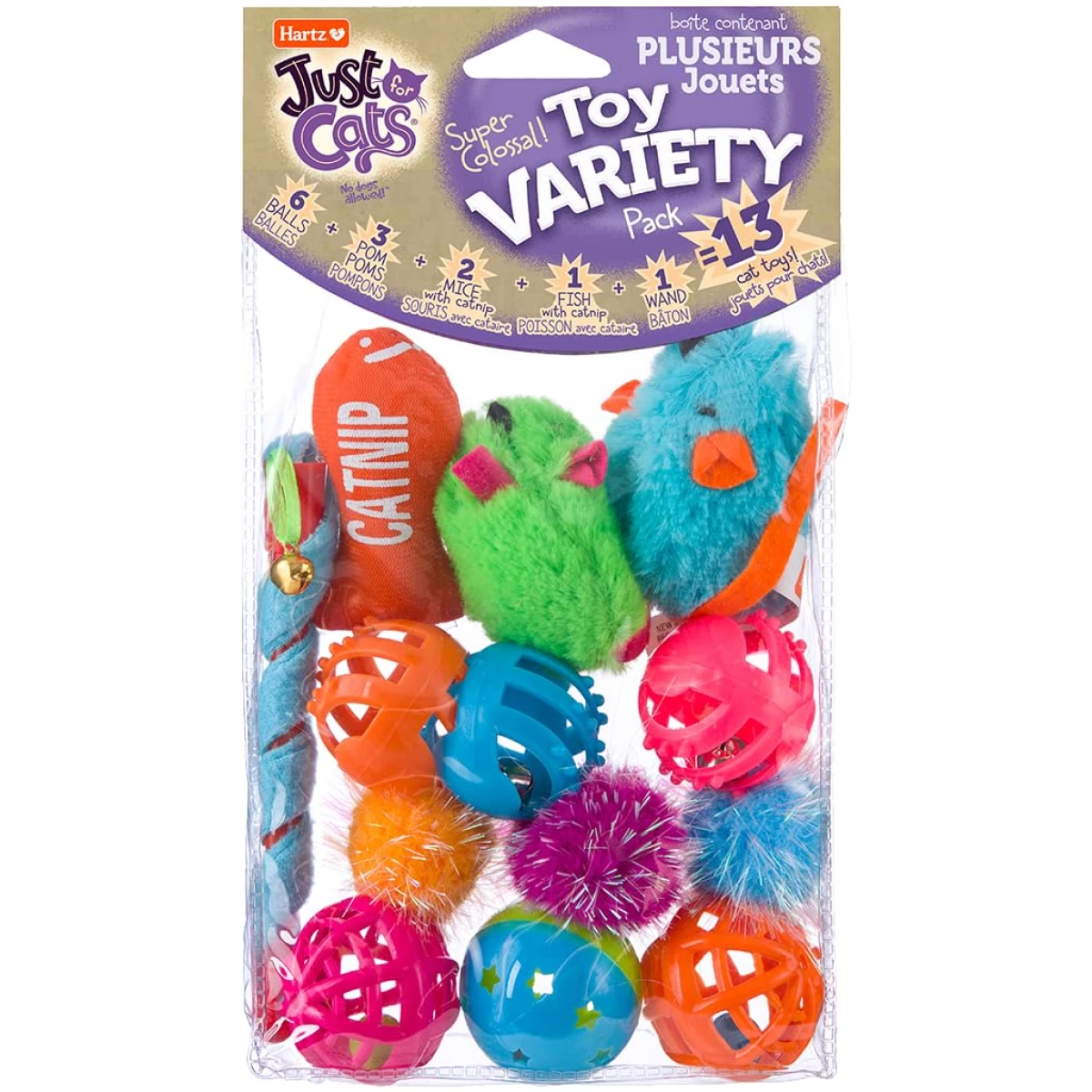 HARTZ Just For Cats Toy Variety Pack - 13 Piece, All Breed Sizes