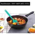 HOTEC Heat Resistant 600℉ Food Grade Silicone Rubber Spatula Set for Baking, Cooking, and Mixing Non Stick Dishwasher Safe BPA-Free Multicolor Set of 5