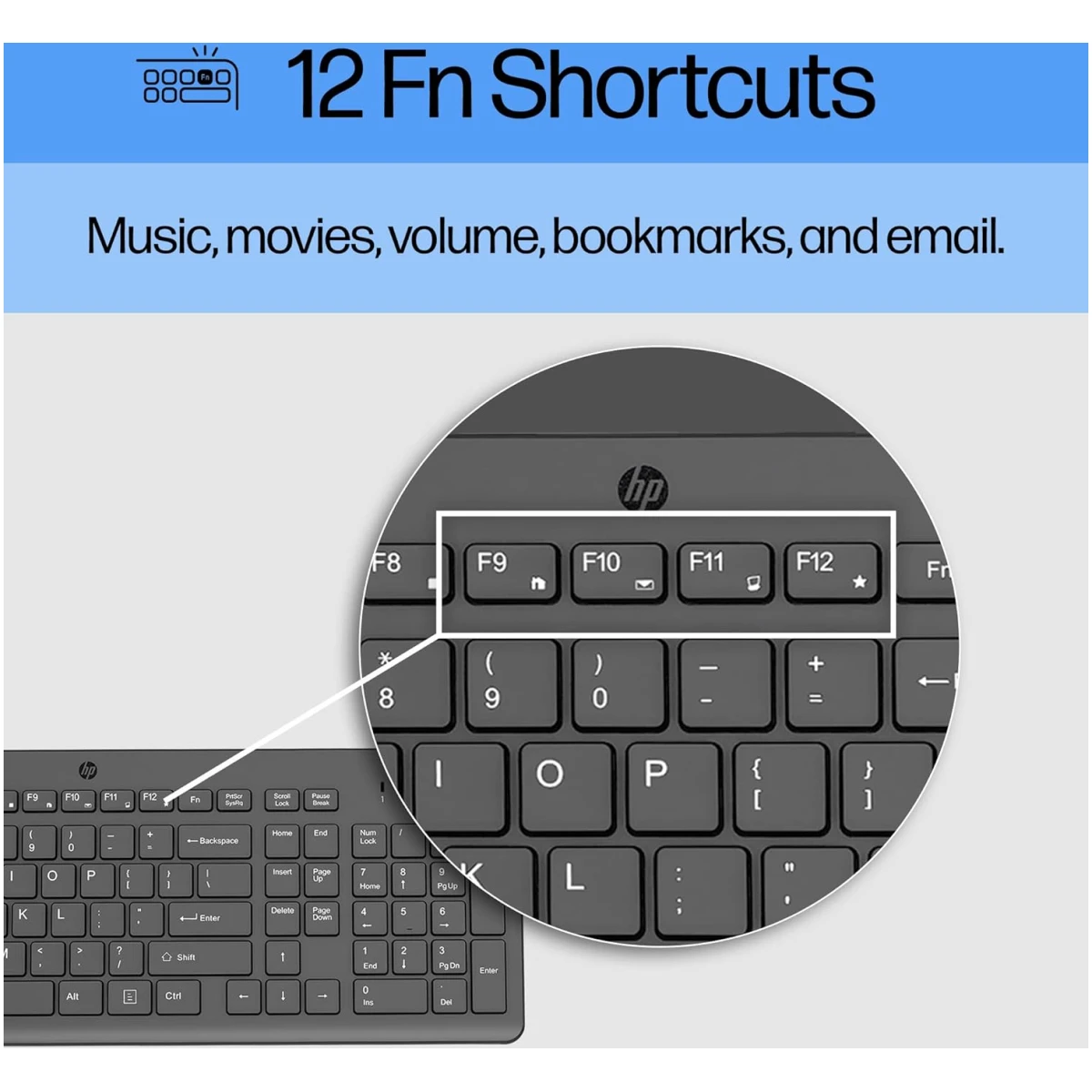 HP 150 Wired Keyboard with Numeric Keypad - Silent-Touch Chiclet Keyboard - Ergonomic, Comfortable - USB Plug-and-Connectivity, LED Indicators (664R5AA, Black)