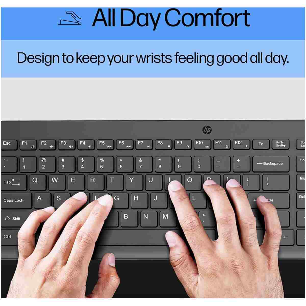 HP 150 Wired Keyboard with Numeric Keypad - Silent-Touch Chiclet Keyboard - Ergonomic, Comfortable - USB Plug-and-Connectivity, LED Indicators (664R5AA, Black)
