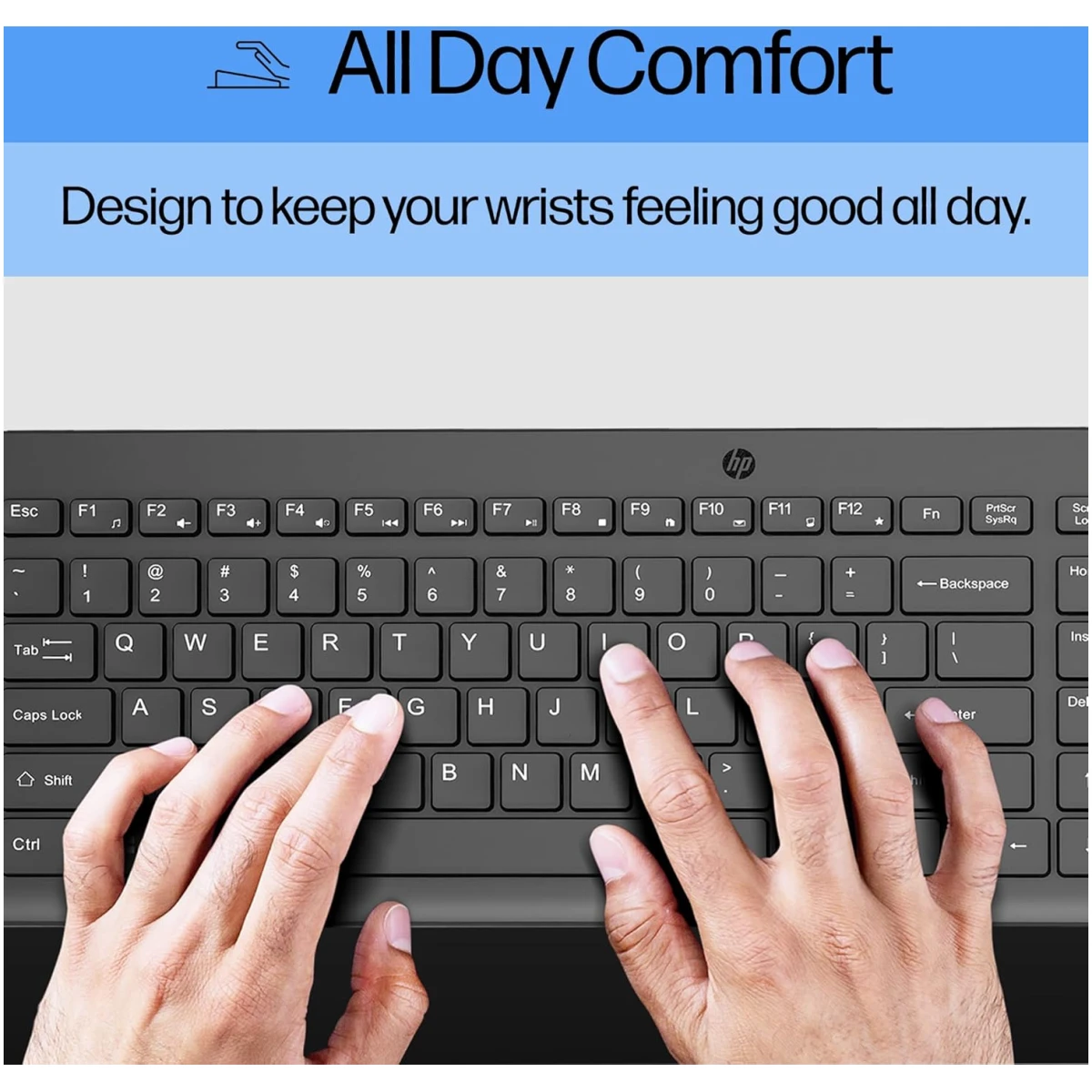 HP 150 Wired Keyboard with Numeric Keypad - Silent-Touch Chiclet Keyboard - Ergonomic, Comfortable - USB Plug-and-Connectivity, LED Indicators (664R5AA, Black)