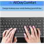 HP 150 Wired Keyboard with Numeric Keypad - Silent-Touch Chiclet Keyboard - Ergonomic, Comfortable - USB Plug-and-Connectivity, LED Indicators (664R5AA, Black)