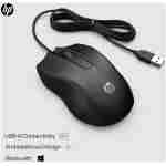 HP X500 - Wired USB Mouse for Windows PC Desktop, Laptop, Notebook, Mac, computerand Chromebook, for Righty or Lefty Use (E5E76AA#ABA),Black