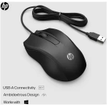 HP X500 - Wired USB Mouse for Windows PC Desktop, Laptop, Notebook, Mac, computerand Chromebook, for Righty or Lefty Use (E5E76AA#ABA),Black
