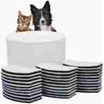 HugSmart Pet Water Fountain Pump for Automatic 2L with 7 Filters(Innovative Soundless, Elegant Roman Columns Drinking Waterer), Intelligent Cat Water Fountain