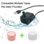 HugSmart Pet Water Fountain Pump for Automatic 2L with 7 Filters(Innovative Soundless, Elegant Roman Columns Drinking Waterer), Intelligent Cat Water Fountain