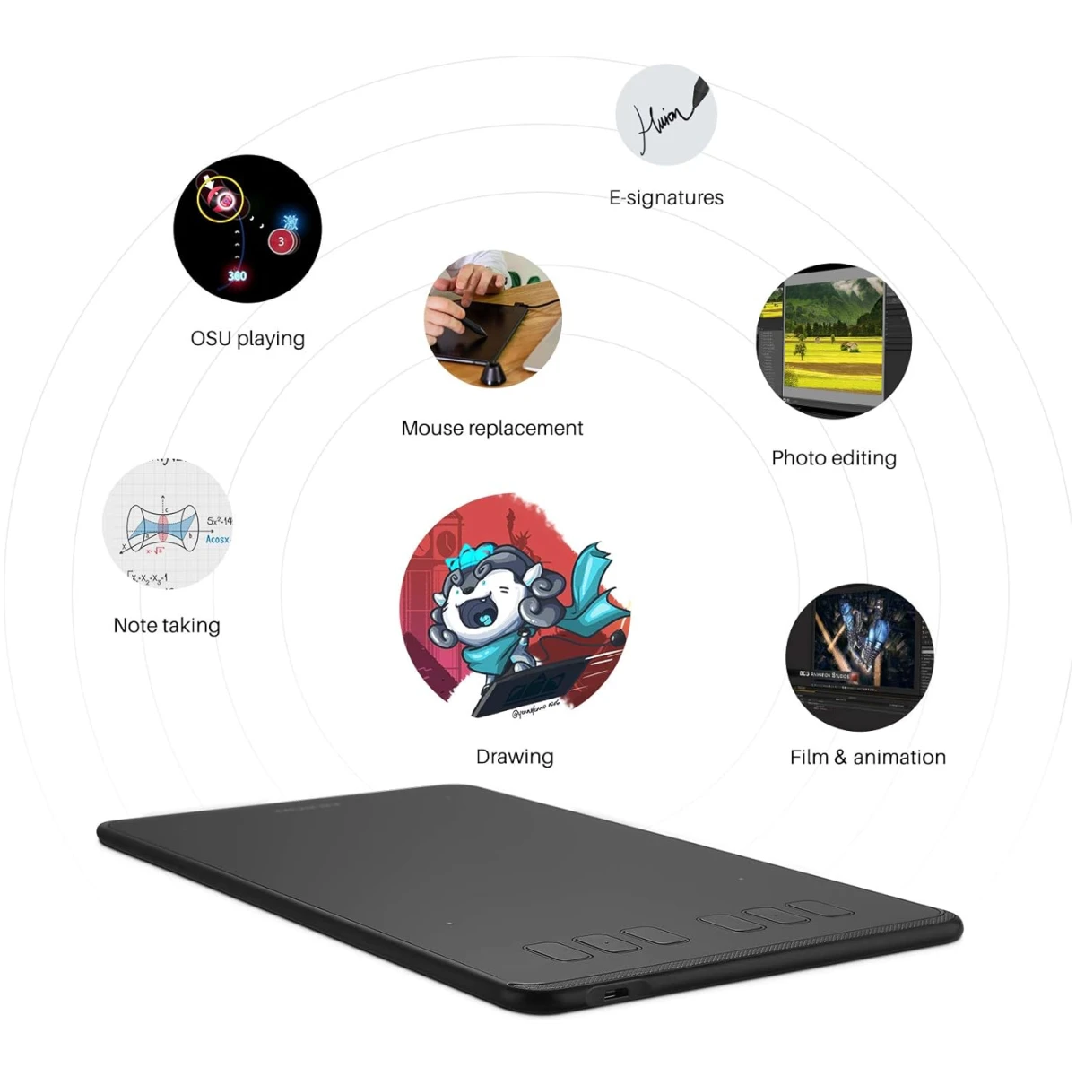 HUION Inspiroy H640P Drawing Tablet, 6x4 inch Digital Art with Battery-Free Stylus, 8192 Pen Pressure, 6 Hot Keys, Graphics Tablet for Drawing, Writing, Design, Teaching, Work...