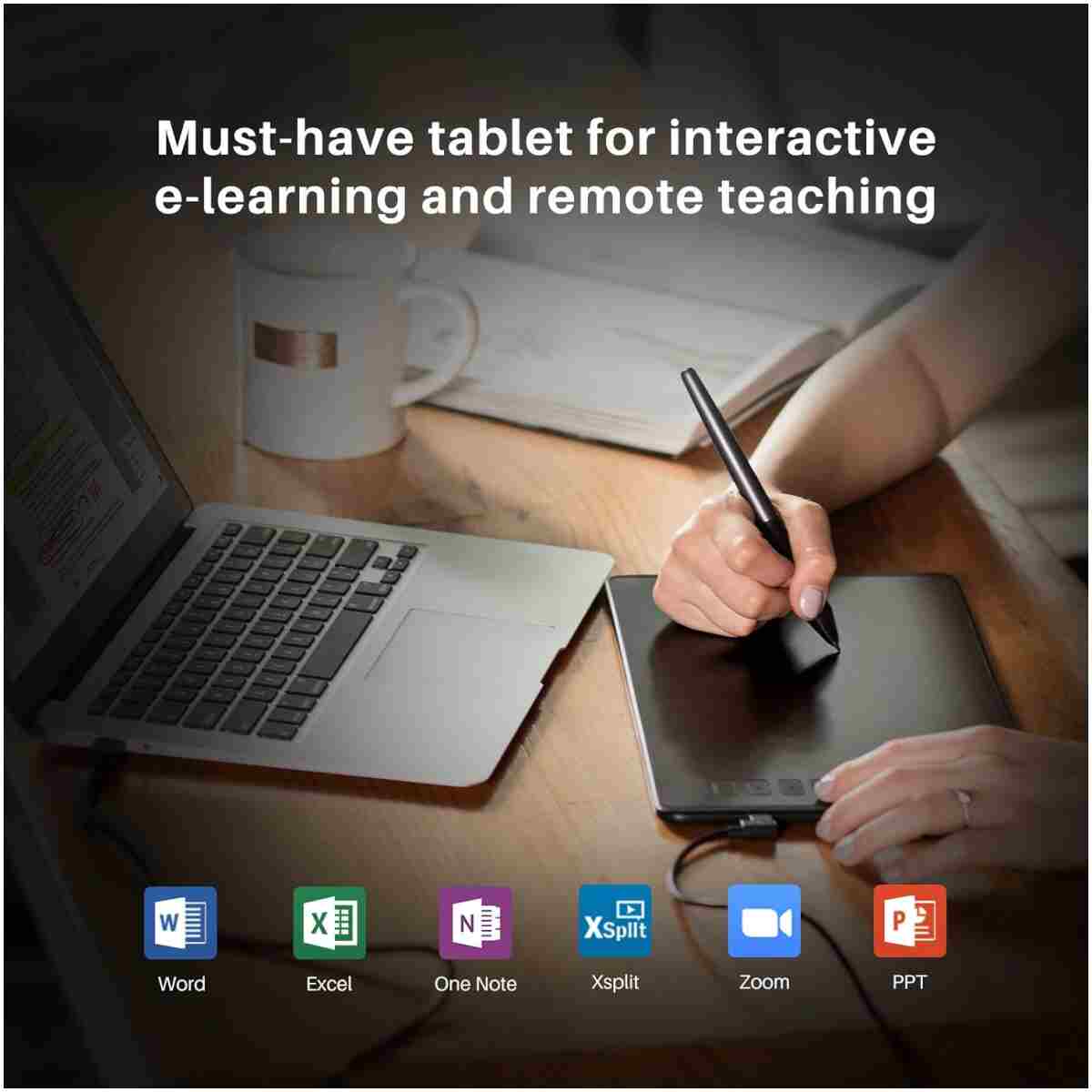HUION Inspiroy H640P Drawing Tablet, 6x4 inch Digital Art with Battery-Free Stylus, 8192 Pen Pressure, 6 Hot Keys, Graphics Tablet for Drawing, Writing, Design, Teaching, Work...