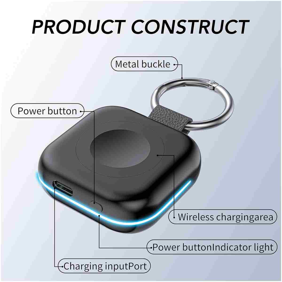 HUOTO Portable Charger for Apple Watch,Wireless Magnetic iWatch Charger 1200mAh Power Bank Travel Keychain Accessories Smart Chargers for Apple Watch Series...