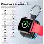 HUOTO Portable Charger for Apple Watch,Wireless Magnetic iWatch Charger 1200mAh Power Bank Travel Keychain Accessories Smart Chargers for Apple Watch Series...