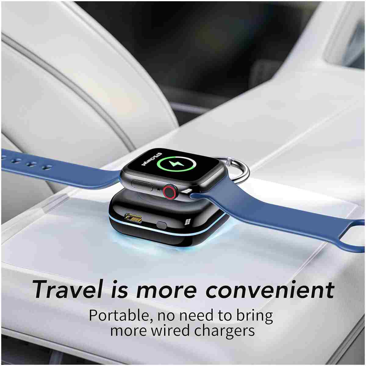 HUOTO Portable Charger for Apple Watch,Wireless Magnetic iWatch Charger 1200mAh Power Bank Travel Keychain Accessories Smart Chargers for Apple Watch Series...