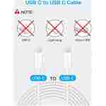iPhone 16 15 充电器快速充电 - 20W USB C 电源适配器，带 6 英尺 C 型转 C 型线，适用于 iPhone 16/16 Pro/16 Plus/16 Pro Max/15 系列、iPad Pro 等 [3 件装]
