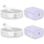 i Phone 16 15 Charger Fast Charging-20W USB C Power Brick with 6Ft Type-C to C Cable for IP 16/16 Pro/16 Plus/16 Pro Max/15/15 Pro/15 Plus/15 Pro Max, i Pad Pro/Air & More