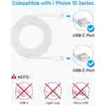 i Phone 16 15 Charger Fast Charging-20W USB C Power Brick with 6Ft Type-C to C Cable for IP 16/16 Pro/16 Plus/16 Pro Max/15/15 Pro/15 Plus/15 Pro Max, i Pad Pro/Air & More