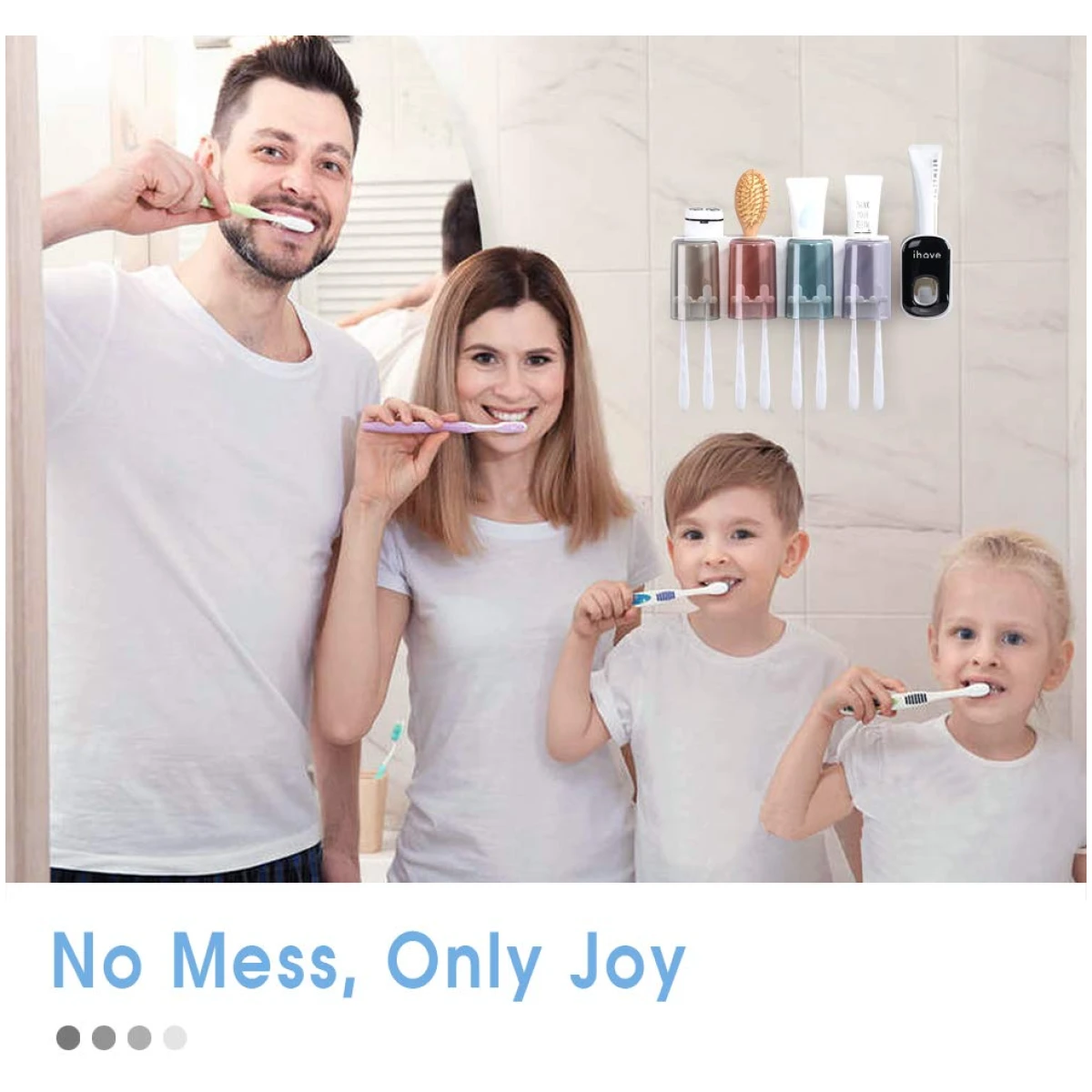 iHave Automatic Toothpaste Dispenser - Smart Bathroom Accessories with Dual-Position Technology and Sturdy Adhesive Strip, Stylish Bathroom Decor and Accessories