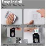 iHave Automatic Toothpaste Dispenser - Smart Bathroom Accessories with Dual-Position Technology and Sturdy Adhesive Strip, Stylish Bathroom Decor and Accessories