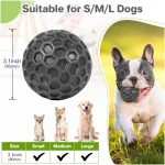 Indestructible Squeaky Dog Balls, Dog Toys for Aggressive Chewers Large Breed for Relieving Anxiety, Tough Dog Chew Toys Balls for Aggressive Chewers, Outdoor Squeaky Dog Toys...