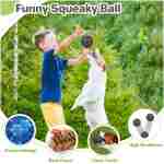 Indestructible Squeaky Dog Balls, Dog Toys for Aggressive Chewers Large Breed for Relieving Anxiety, Tough Dog Chew Toys Balls for Aggressive Chewers, Outdoor Squeaky Dog Toys...