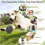 Indestructible Squeaky Dog Balls, Dog Toys for Aggressive Chewers Large Breed for Relieving Anxiety, Tough Dog Chew Toys Balls for Aggressive Chewers, Outdoor Squeaky Dog Toys...