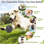 Indestructible Squeaky Dog Balls, Dog Toys for Aggressive Chewers Large Breed for Relieving Anxiety, Tough Dog Chew Toys Balls for Aggressive Chewers, Outdoor Squeaky Dog Toys...