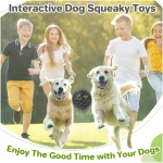Indestructible Squeaky Dog Balls, Dog Toys for Aggressive Chewers Large Breed for Relieving Anxiety, Tough Dog Chew Toys Balls for Aggressive Chewers, Outdoor Squeaky Dog Toys...