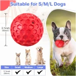 Indestructible Squeaky Dog Balls for Aggressive Chewers, Interactive Dog Toys for Aggressive Chewers for Relieving Anxiety, Dog Chew Toy Balls for Small Medium Large Dogs,...