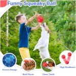 Indestructible Squeaky Dog Balls for Aggressive Chewers, Interactive Dog Toys for Aggressive Chewers for Relieving Anxiety, Dog Chew Toy Balls for Small Medium Large Dogs,...