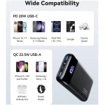 INIU Portable Charger, 22.5W 20000mAh USB C in & Out Power Bank Fast Charging, PD 3.0+QC 4.0 LED Display Phone Battery Pack Compatible with iPhone 16 15 14 13 Pro Samsung S23...