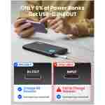 INIU Portable Charger, Slimmest 10000mAh 5V/3A Power Bank, USB C in&out High-Speed Charging Battery Pack, External Phone Powerbank Compatible with iPhone 16 15 14 13 12 Samsung...