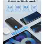 INIU Portable Charger, Slimmest 10000mAh 5V/3A Power Bank, USB C in&out High-Speed Charging Battery Pack, External Phone Powerbank Compatible with iPhone 16 15 14 13 12 Samsung...