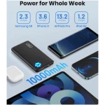 INIU Portable Charger, Slimmest 10000mAh 5V/3A Power Bank, USB C in&out High-Speed Charging Battery Pack, External Phone Powerbank Compatible with iPhone 16 15 14 13 12 Samsung...
