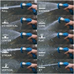 INNAV8 Garden Hose Nozzle Sprayer Heavy Duty - Features 10 Spray Patterns, THUMB CONTROL On Off Valve for Easy Water Control - HIGH Pressure Nozzle for Hose Outdoor
