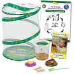Insect Lore Butterfly Garden Kit, Painted Lady Butterfly Kit with Voucher for Live Caterpillars, Butterfly Habitat, STEM Journal & More