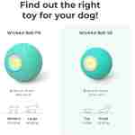 Intelligent Interactive Dog Toy, [Enhanced Rubber Version] Wicked Ball PE,3 Interactive Modes,Active Rolling Ball for Medium and Large Dogs with LED Lights,DC Rechargeable