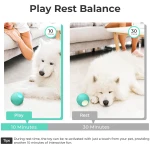 Intelligent Interactive Dog Toy, [Enhanced Rubber Version] Wicked Ball PE,3 Interactive Modes,Active Rolling Ball for Medium and Large Dogs with LED Lights,DC Rechargeable