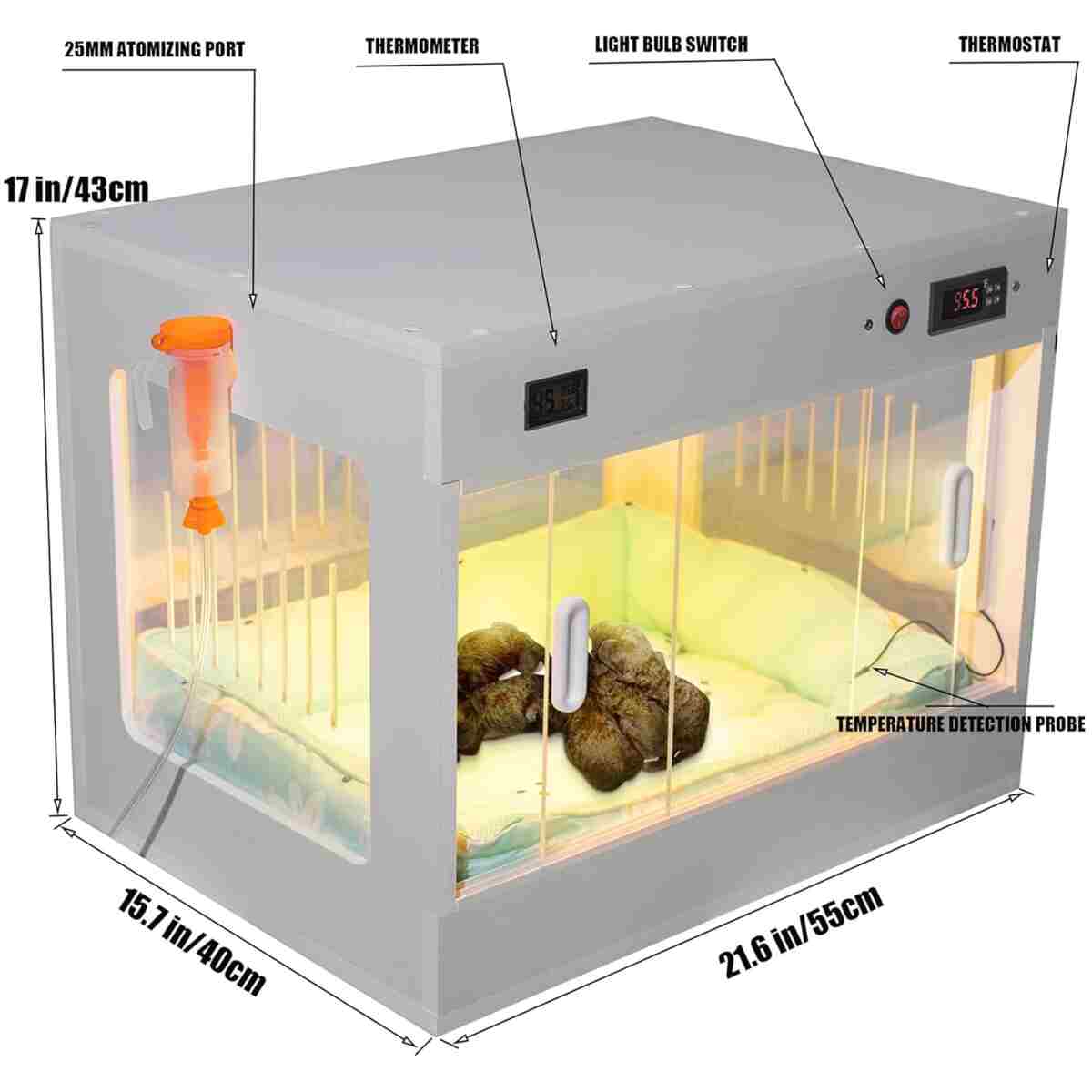 Intelligent Puppy Incubator Newborn Big Family Dog Kennel Pet Box Lab Heater Puppy Essentials Dog Crate