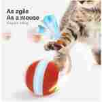 Interactive Cat Toys for Indoor Cats,The 3rd Generation Agile Moving Cat Ball with Elastic Mesh Tail,Automatic Kitten Toys for Bored Indoor Adult Cats,Motion Activated