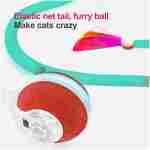 Interactive Cat Toys for Indoor Cats,The 3rd Generation Agile Moving Cat Ball with Elastic Mesh Tail,Automatic Kitten Toys for Bored Indoor Adult Cats,Motion Activated