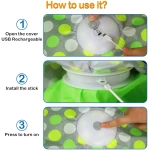 Interactive Cat Toys Rechargeable,Moving Concealed Feathers,Real Mouse Squeaky,Touch Activated Cat Kitten Toy Exercise Toys for Indoor Bored Adult Cats