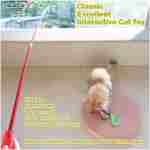 Interactive Cat Toys - Retractable Wand Toy and Feather Toys Refills for Indoor Cats to Chase and Exercise