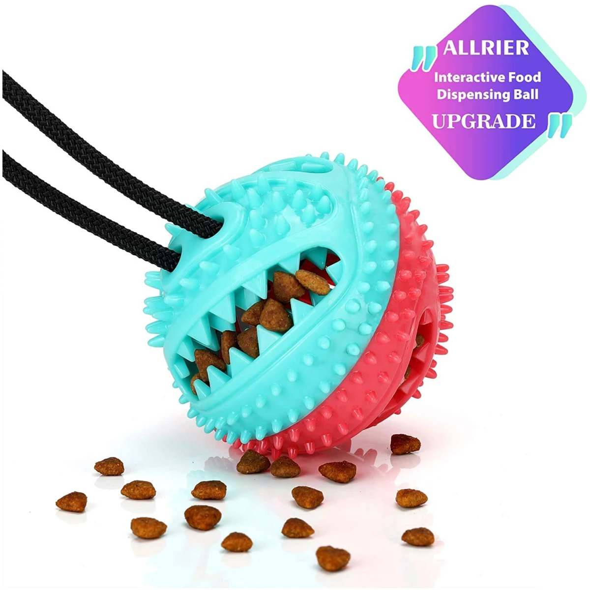 Interactive Dog Toys Tug of War, Mentally Stimulating Toys for Dogs, Puppy Teething Toys for Boredom to Keep Them Busy, Dog Puzzle Treat Food Dispensing Ball Toy for Small...
