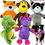 Jalousie 5 Pack Plush Toys Assortment Value Bundle Puppy Pet Mutt Squeak Toy for Medium Large Dogs